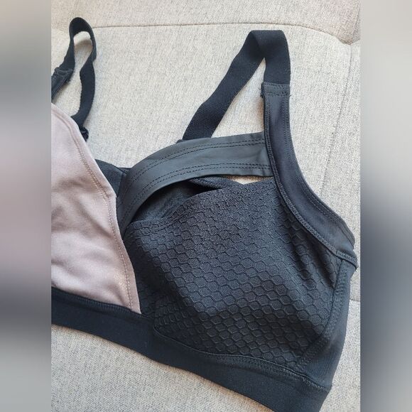 Lukka Lux Cowabunga! Sports Bra Assymetrical Metallic Rose Gold Athletic Large - Picture 3 of 8